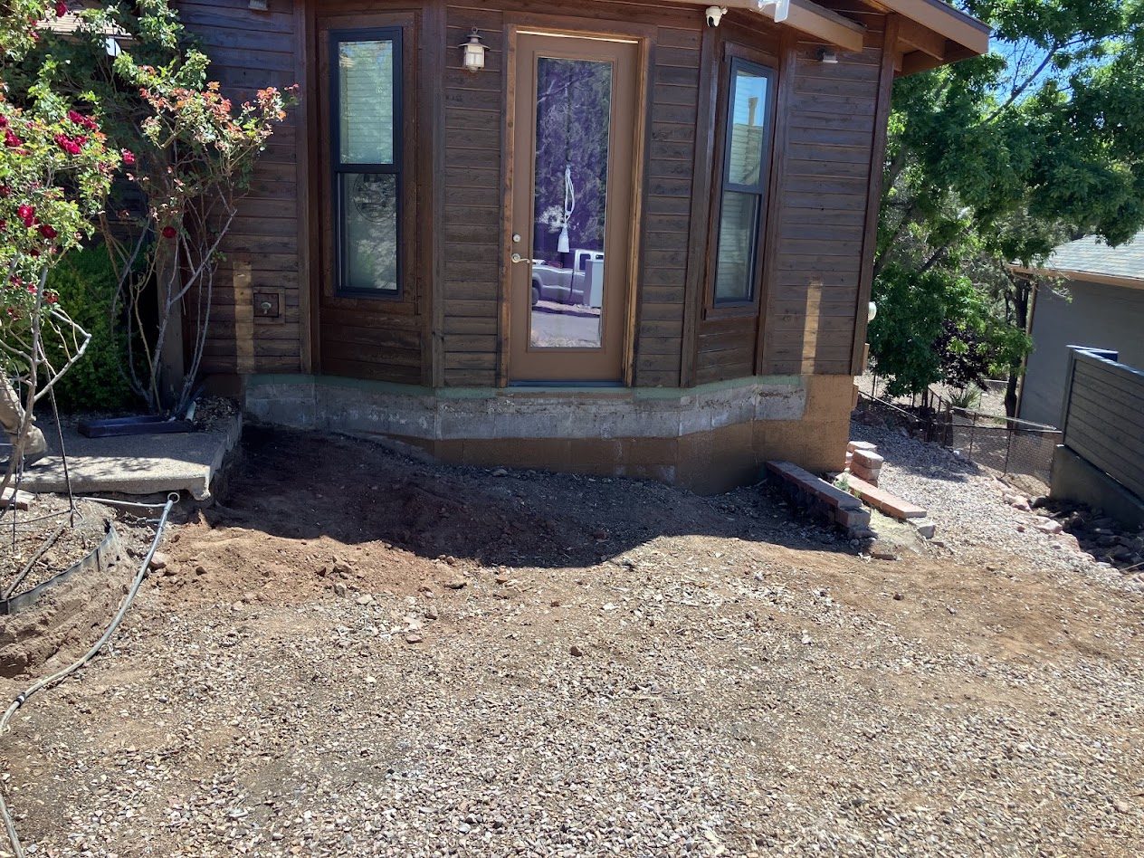 Front entry windows on a home in Payson, Arizona